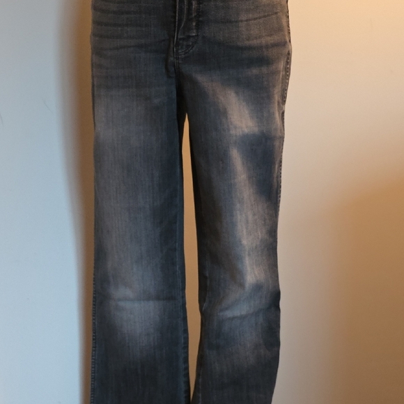 White House Black Market Dark Wash Flare Jeans - Picture 3 of 5